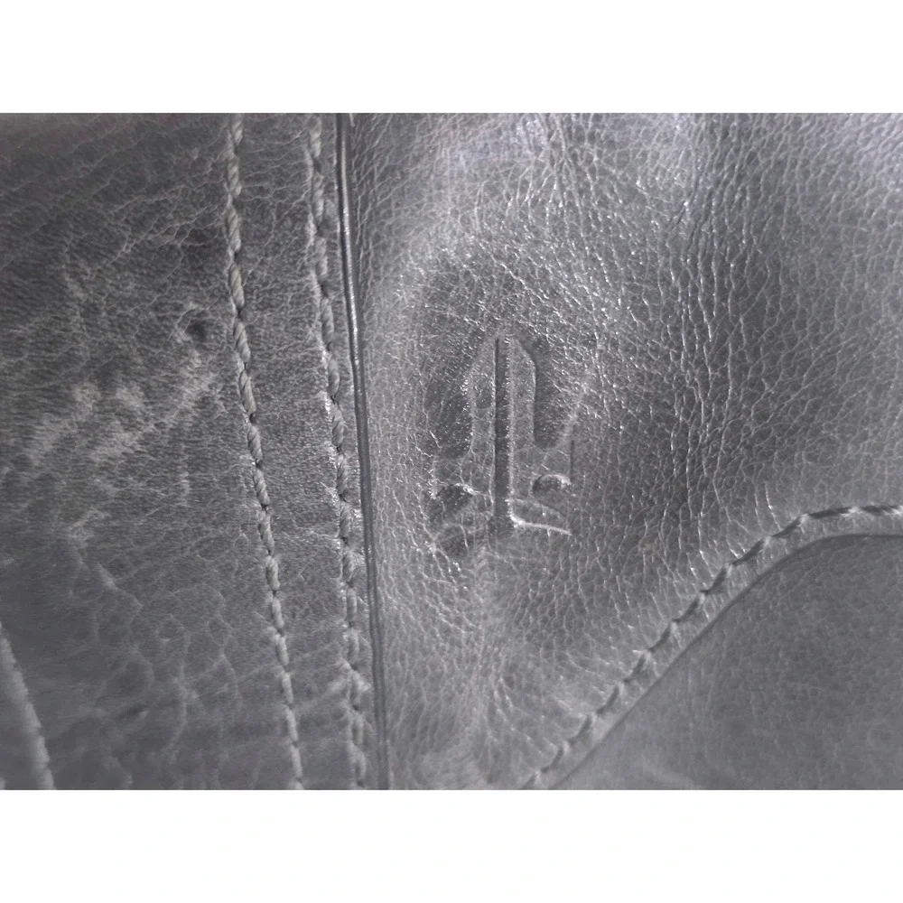 Frye Melissa Crossbody Bag Slate Grey Distressed Leather Adjustable Strap